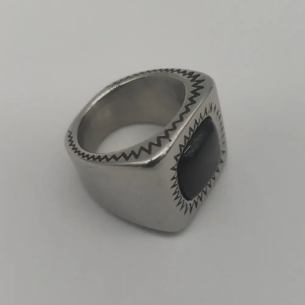 Black Stone Handmade Men's Ring Size 11 NWT
